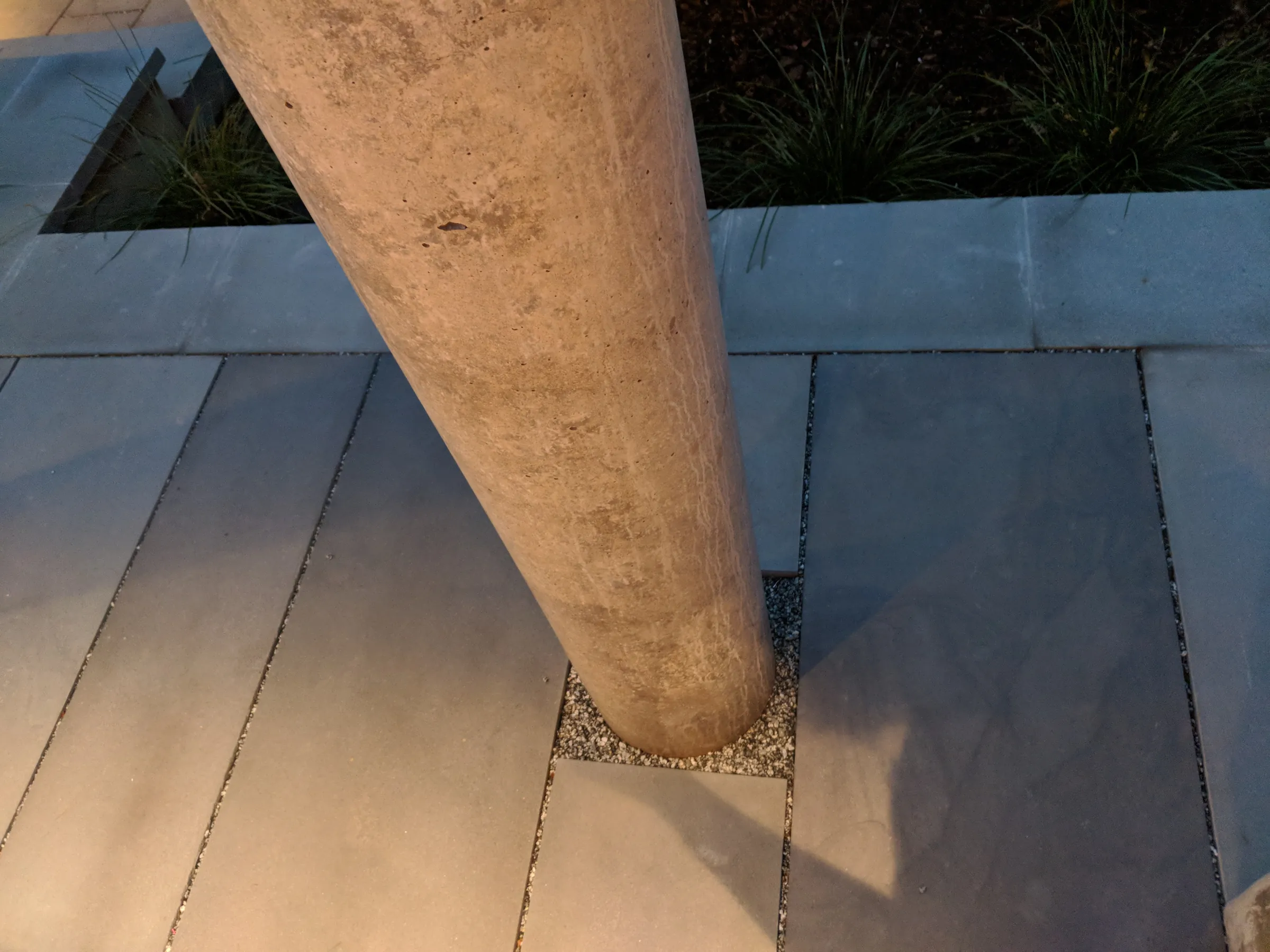 Lafayette Residence — permeable stone terrace set with open gravel joints extending the living space outdoors